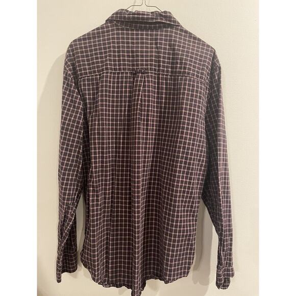 Woolrich Flannel Button Down Shirt Long Sleeve Sz L Red Brown Black Plaid Men’s - Picture 3 of 4